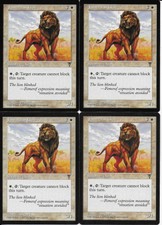 MTG: JAMURAAN LION Visions COMMON; played, Excellent condition x4