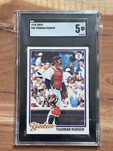 1978 Topps Thurman Munson NNY #60 SGC 5 EX POP 11 Only 5 Lower!