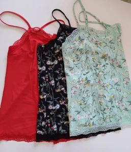 EX M&S NEU Größe 6,8,10,12,14,18 Damen Trägertop Nachtwäsche Unterwäsche 3 Farben - Bild 1 von 17