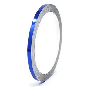 8,5m Zierstreifen 3mm Chrom Blau Auto Motorrad Dekorstreifen Seitenstreifen - Picture 1 of 7