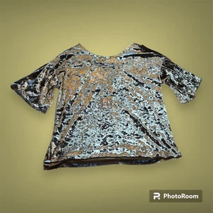 Collection By Bobeau Nordstrom Damen M Medium Emma Crushed Velvet Top Pewter - Bild 1 von 11