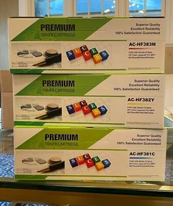 Premium Toner Cartridge for HP LaserJet Pro in CYAN, MAGENTA and YELLOW - Picture 1 of 4