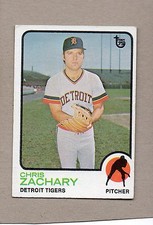 2014 topps 75th anniversary buyback card 1973 256 chris zachary detroit tigers