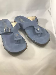 La Plume Womens Blue Strap Slide Sandals Size 36 S Leather Insole Upper - Picture 1 of 4