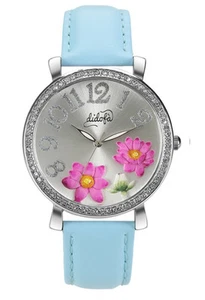 DIDOFA' DONNA OROLOGIO 3D AZZURRO SWAROVSKI FIORI WATCH WOMAN DF-3020A didofà - Picture 1 of 1