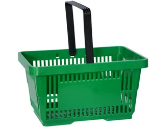 Verkaufskorb Tragekorb Grün mit Bügelgriff Einkaufskorb stabil Korb Kunststoff - Bild 1 von 1