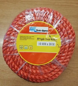 30M x 10MM RED POLY ROPE Coil Polyrope Boat Tarp Polypropylene Nylon - Picture 1 of 1
