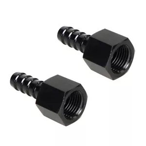2pcs Fitting Hose End Straight 3/8" Barb to 8 AN Female Swivel Aluminum Anodize - Picture 1 of 7