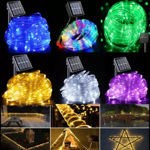 Solar LED Powered Garden Party Fairy String Light Outdoor Outdoor Camping Lights - Picture 1 of 32