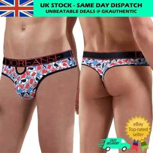 Doreanse Cotton Thong Card Suit Cubes Pattern Soft Sexy  Mens Underwear 1028 New - Picture 1 of 5