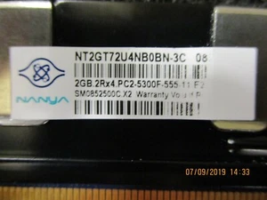 NANYA - NT2GT72U4NB0BN-3C - Nanya 2GB PC2-5300 DDR2 Memory - Picture 1 of 4