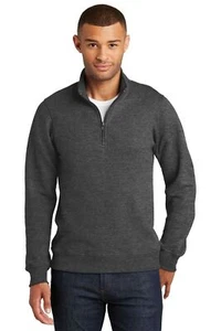 Port & Company Mens 1/4-Zip Pullover Sweatshirt Fan Favorite Fleece M-PC850Q - Picture 1 of 10