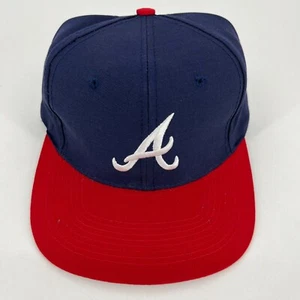 Cappello snapback Signatures uomo taglia unica blu navy Atlanta Braves baseball vintage anni 90 - Foto 1 di 8