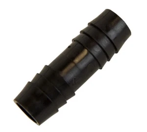 (2) Zwei 1/2" x 1/2" Schlauch ID schwarz HDPE Stachel Kunststoff Verbinder Fitting - Bild 1 von 1