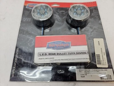 Insertos de señal de giro trasero Kuryakyn LED Bullet Conversion 5449 cromados nuevos Foto 1 de 4