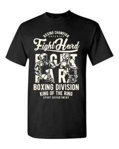 Camiseta de boxeo duro de lucha - deportes de lucha MMA artes marciales club camiseta de algodón - Imagen 1 de 1