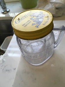 OLDER Osterizer Mini-Blend Container (Blend and Store) Plastic Jar-Metal Lid 8oz - Picture 1 of 5