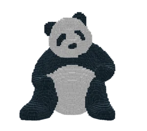 Lego MOC Giant Panda Sculpture PDF Instructions, 27-inches tall, NO PARTS - Picture 1 of 7