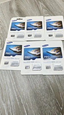 Lote de 6 tarjetas de memoria Samsung PRO Micro 32 GB SDHC/SDXC UHS-I tamaño completo  Foto 1 de 4