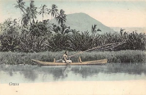 Samoa - Fisherman in canoe - Publ. A. Tatersall - Picture 1 of 2
