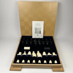 Michael Graves Design CHESS & CHECKER SET With Wood Board/Storage Nice Complete - Picture 1 of 12