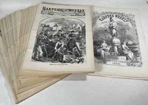 Reissue Harper’s Weekly Newspapers 1862 Civil War Little Mac Jan-Dec Lot 51 1962 - Picture 1 of 20