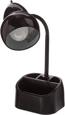 Globe Electric Goose Neck Organizer Desk Lamp with USB Port, Black - Image 1 of 4