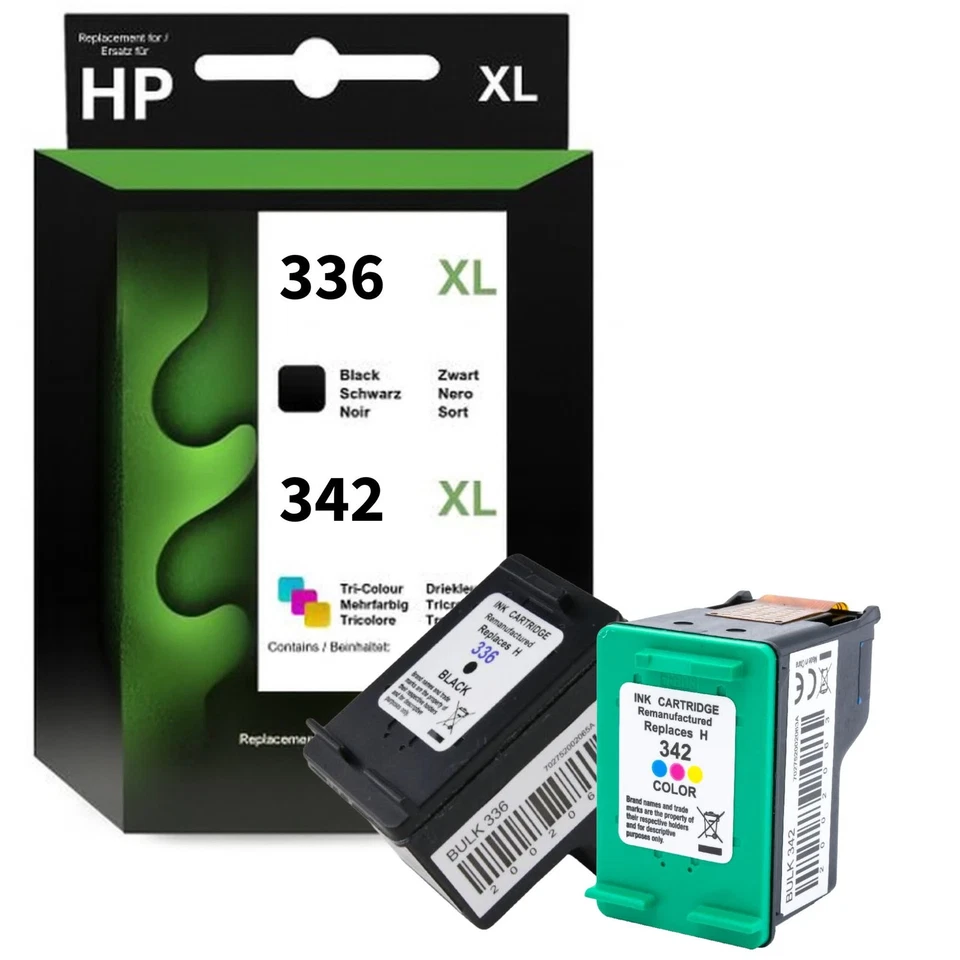 Tintenpatronen für HP 336 + 342 XL PhotoSmart 2575 C3100 C3180 kompatibel - Bild 1 von 1