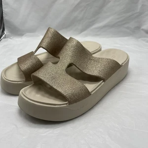 Getaway Damen-Plateausandale Plateau H-Riemen Crocs Pantolette in Stuck Größe 11 - Bild 1 von 7