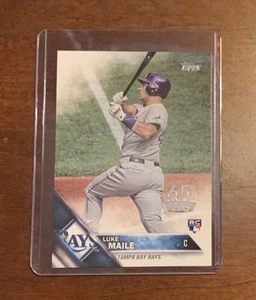 2016 Topps 65th Anniversary Stamp Luke Maile #495 Rookie RC - Picture 1 of 2
