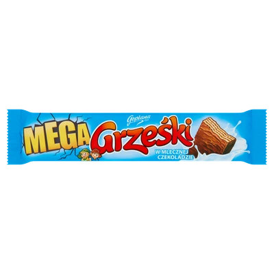 Grzeski Mega Wafel à la crème de cacao au chocolat au lait entier 48 G - Photo 1/2