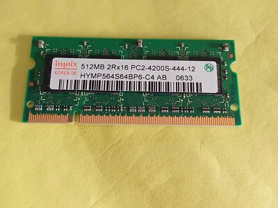 Hynix 1GB PC2-4200S 444 12 SoDimm Laptop Memory Kit for Notebook Laptops - Image 1 of 3