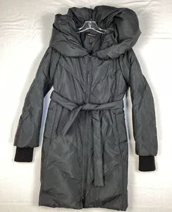 BCBG MAXAZRIA Long Black Puffer Down Coat Women's Size Small - Picture 1 of 13