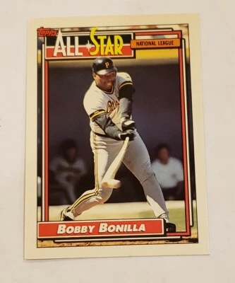 1992 Topps #392 Bobby Bonilla PIRATES ALL-STAR baseball card - Image 1 of 2