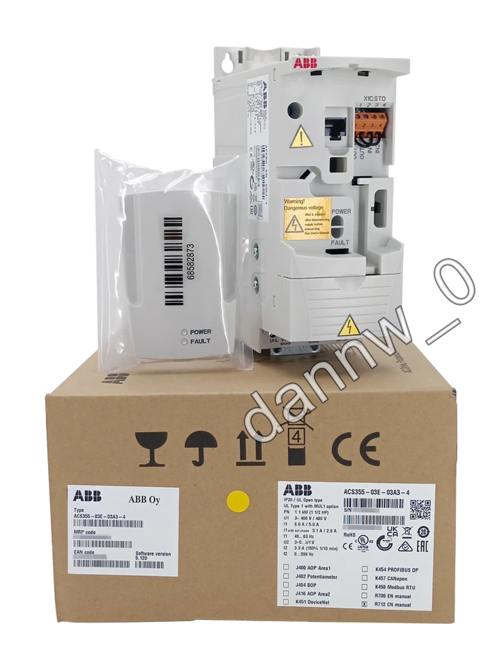 New In Box Original ABB ACS355-03E-03A3-4 1.1KW Inverter - Image 1 of 1