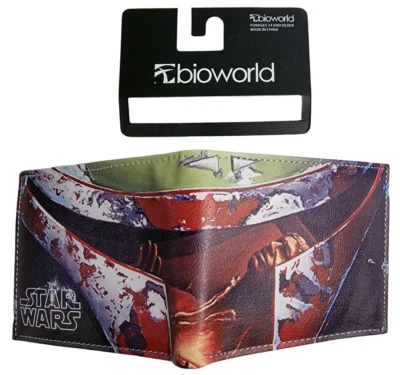 Official Star Wars Boba Fett Bioworld Bifold Wallet! Mandalorian - Image 1 of 2