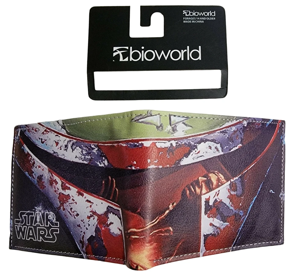 Official Star Wars Boba Fett Bioworld Bifold Wallet! Mandalorian - Image 1 of 2