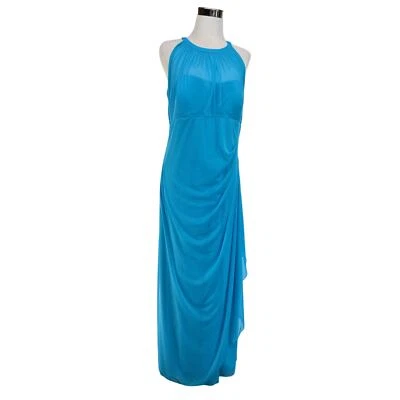 Maxi vestido largo sin mangas azul Malibú de novia David para mujer talla 14 manchas como está Foto 1 de 4