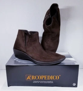 Arcopedico Luana Ankle Bootie Sz 11-11.5 - Brown Faux Suede - Picture 1 of 10
