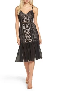 GLAMOROUS Lace Midi Dress In Black - Size S/M/L - Picture 1 of 2