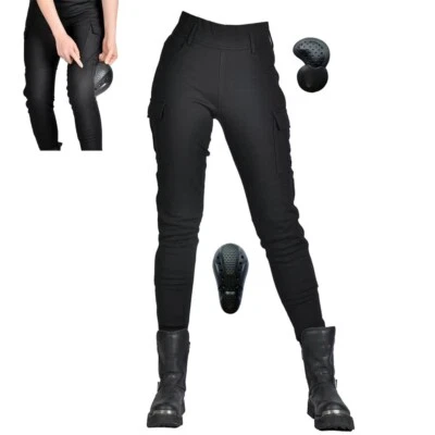 VOLERO Mujer Pantalones de Motocicleta Montar Anti Caídas Resistente Retro Informal Foto 1 de 4