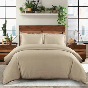 Silky Luxury Soft Duvet Cover Set 100% Cotton 600 Thread Count 3 Available Sizes - Picture 1 of 17