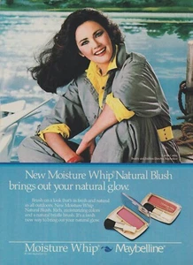 1985 Maybelline Make-Up - Wonder Woman Actress Lynda Carter - Print Ad Photo - Picture 1 of 1