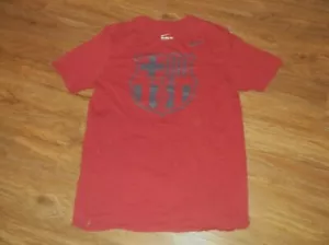 The NIKE Tee Athletic Cut Football Club Barcelona FCB T Shirt Sz Large L Cotton - Picture 1 of 4