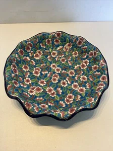 Assiette Creuse Émaux Longwy Décor Floral ( Cassé) - Photo 1/16