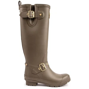 Holland Cooper Damen Sherpa Lined Regency Wellington Gummistiefel Stiefel Grün - Bild 1 von 12