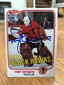 1981-82 TOPPS #11 TONY ESPOSITO SIGNED AUTOGRAPHED CARD - Picture 1 of 1