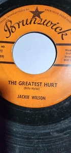 Jackie Wilson, The Greatest Hurt / There'll Be No Next Time, 45rpm, GOOD FF338 - Foto 1 di 2