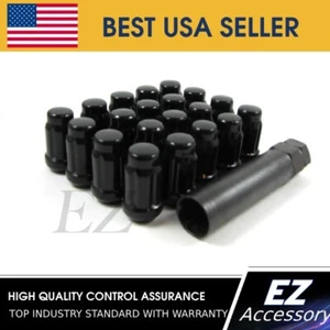 20 Pc Set Spline Tuner Lug Nuts | 12x1.5 | Black | Chevy Corvette Camaro - Picture 1 of 3