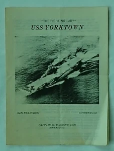USS YORKTOWN CV-10 USN US NAVY WARSHIP'S HISTORY COMBAT RECORD 1945 ORIGINAL - Picture 1 of 3